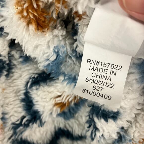 Eddie Bauer Women’s Large Sherpa Fleece Pullover Aztec Print 1/4 Zip Winter Jack - Picture 10 of 12